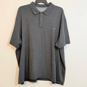 Vineyard Vines Edgartown Polo 4XB Dark Gray Big & Tall Whale